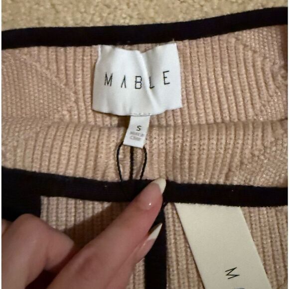 NWT Firelight Lane Beige Knit Embellished Mini Skirt - Picture 7 of 8